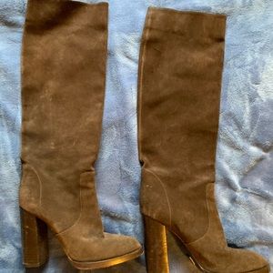 MICHAEL KORS leather brown heels